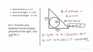 How to Find the Area Between 2 Shapes | Geometry | Study.com