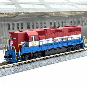 Atlas N Scale HTDN-1 RailAmerica EMD GP-38 Diesel Locomotive NECR 3869 Std DC | eBay