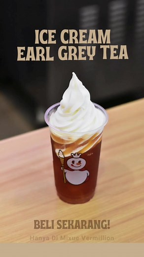 Ice Cream Earl Grey Tea Mixue: Sensasi Teh Campur Es Krim