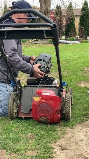 The self propelled push mower broke down #workerlife