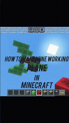 how to make working plane in Minecraft easy #minecraft