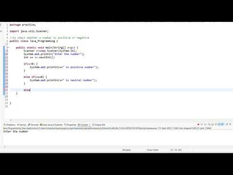 Java program to check whether a number is positive or negative in simple and easy way | in hindi