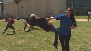 TAMU-CC students leap into stunt work with expert guidance on campus