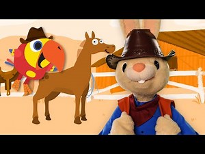 Harry The Bunny Song & Harry and Larry Compilation - The Cowboy | Toddler Learning Video Words