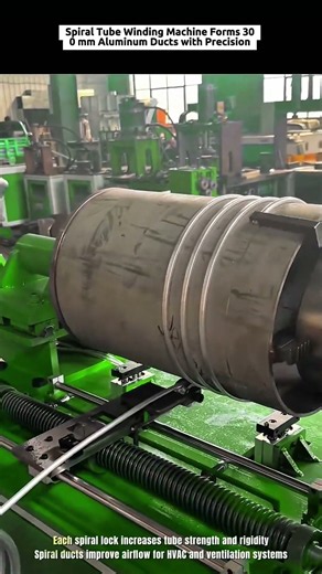 Spiral Tube Winding Machine Forms 300 mm Aluminum Ducts with Precision