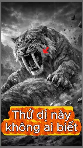 A tiger with saber-like teeth: A strange creature that existed in prehistoric times. #smilodon