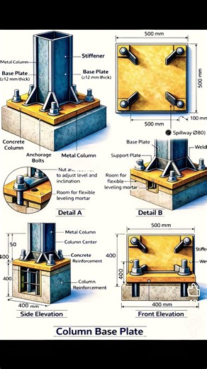 column base plan #civilengineer_basicknowledge