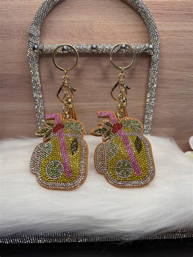 Bling Coconut Drink Charms/keychain - Etsy