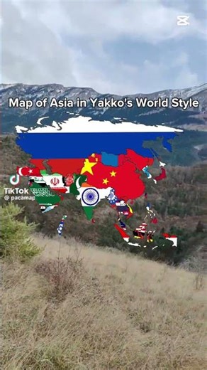 Map of Asia in Yakko's World Style