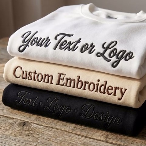 Embroidery, Custom Embroidered Tees, Sweatshirt, Personalized Hoodies - Etsy