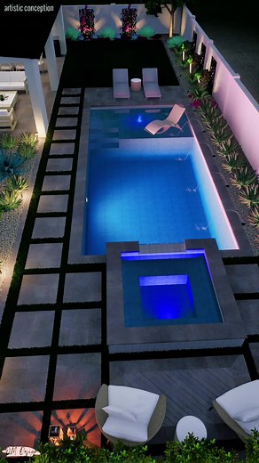 Concept Piscine Design with Automatic Features - Money Screaming Windows