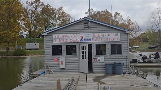 Our marina building on it's way to it's winter home. See you next spring! | Pleasant Hill Marina