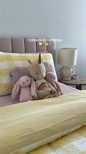 Toddler Bedroom Refresh with Baby Pink and Soft Yellows