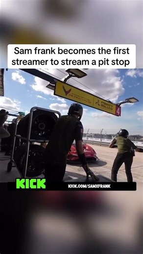 I was the first streamer to stream a pit stop live #samfrank #gt #car #racecar #pitstop #pit