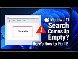 Fix Windows 11 Search Not Working or Showing Empty Results (Easy Guide)