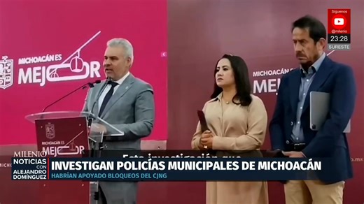 🔴👤 Alfredo Ramírez Bedolla, informó que se investiga a corporaciones policiacas de 20 municipios de Michoacán, por presuntos vínculos con el CJNG. 📺 #MILENIO22h con Alejandro Domínguez | MILENIO