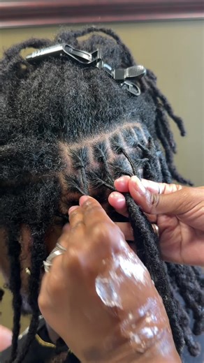 Six strand plaits on locs :) #houstonhairstylist #houstonloctican #locs #locstyles