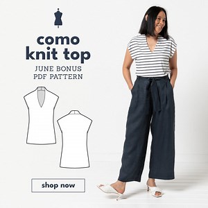 176K views · 54 reactions | Easy to wear, easy to style – and ready to sew! 瑱 The relaxed fit, V-shaped neckline and drop shoulders of our Como Knit Top PDF Pattern make for the ideal everyday essential – and the perfect choice for your next project. Claim Como as your Bonus PDF Pattern this June by adding it to your cart along with another pattern of your choice, then click the green discount code at check-out. Shop Style Arc today! | Style Arc sewing patterns | Facebook