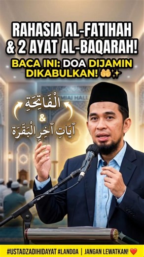 The Secret of Al-Fatihah & The Last 2 Verses of Al-Baqarah ✨ | Ustadz Adi Hidayat