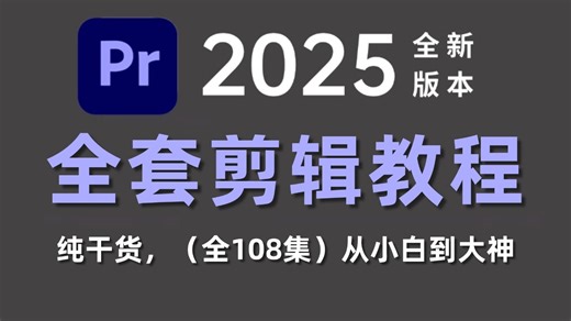 【PR教程】比付费强10倍！PR全套教程从小白到大神，零基础学PR，手把手教学！