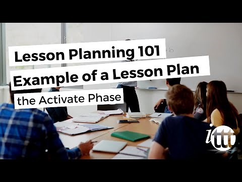 Lesson Planning - Part 7 - Lesson Plan Example - Activate Phase