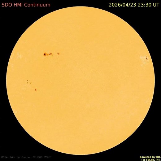 태양 전면 주간 동영상 (weekly solar full-disk movie : 2026. 4. 20 ~ 4. 26) #sun #solar #sunspot #태양 #흑점