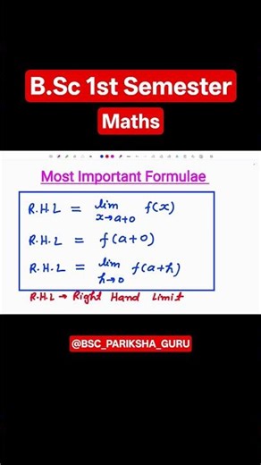 BSc 1st Semester maths ✅ Bsc first semester maths video #bsc #bsc1stsemester #motivation #viral
