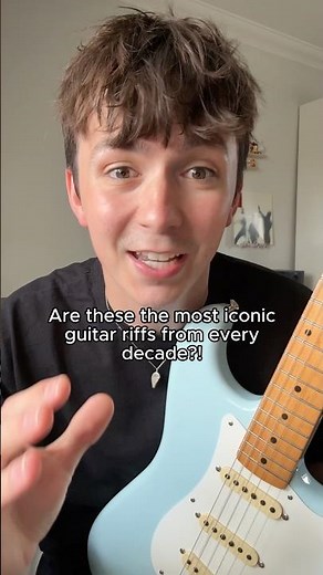 Are these the most iconic guitar riffs from each decade?! 60s to Present! #guitarriffs