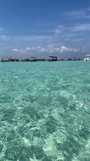 Crystal clear days at Crab Island 💙✨ Who’s ready to drop anchor here? #crabisland #destin #destinflorida #beachvacation #beachlife #ParadiseFound #old98destin | Destin Beach Cams
