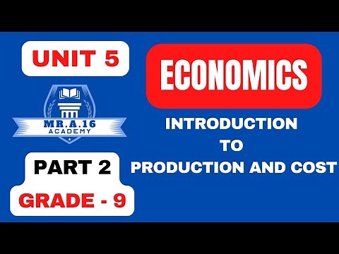 ECONOMICS GRADE 9 UNIT 5 PART 2/COST OF PRODUCTION |TYPES OF COSTS: FIXED,VARIABLE, MARGINAL & MORE!