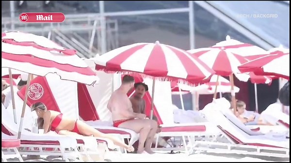 Sam Smith sizzles in TINY red Versace speedo on a Miami beach