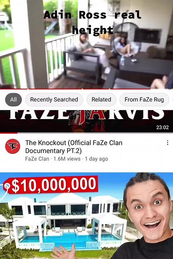 Adin Ross confirmed height #adinross #foryou #fazerug