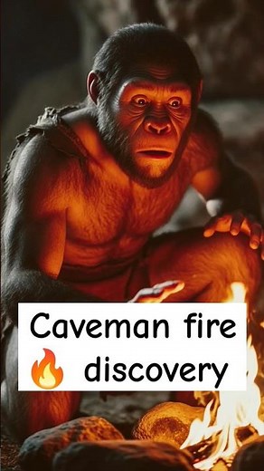 “How Caveman Discovered Fire 🔥 stone age Tales #shorts