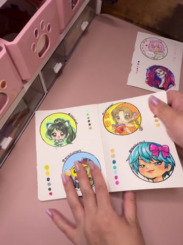 Custom & Ready-made Hand Painted Badge | One of a Kind Anime Pin | Personalized Acrylic Art - Etsy