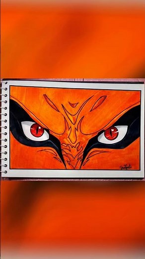 Kurama Nine Tail Fox Drawing #kurama #ninetail #animedrawing #naruto