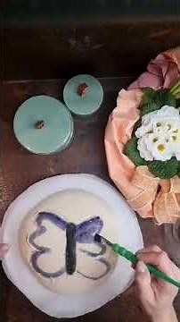 Butterfly Scored Sourdough Bread Hand-Painted Design & Crispy Crust #ASMR