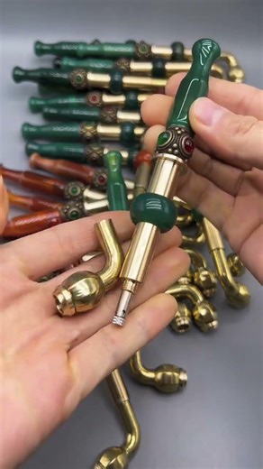 Copperware Crafts】Recommends . Maitreya Buddha Longevity Character Pipe #shorts