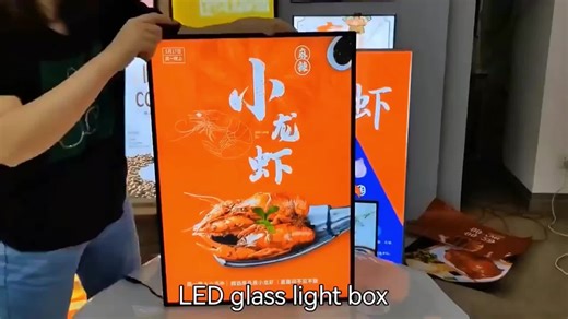 Lightbox Window Display A1/A2/A3/A4 Aluminum Poster Frame Snap Ultra Thin Advertising  Lighting Led Glass Light Box