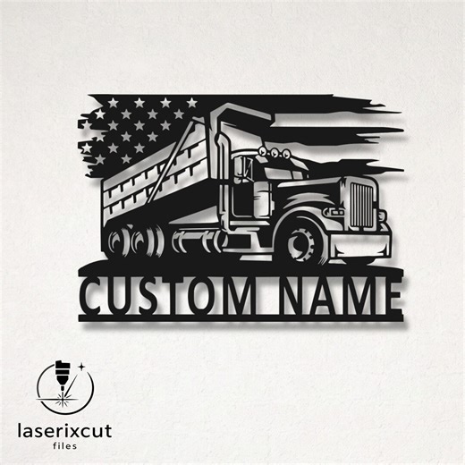 Custom Dump Truck Sign - Svg Dxf AI Pdf Cdr EPS - Laser Cut CNC Heavy Equipment Wall Art - Etsy