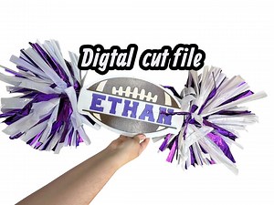 Football Cheerstick SVG - Image Used to Cut Wooden Cut Out for Football Cheer Stick - Etsy