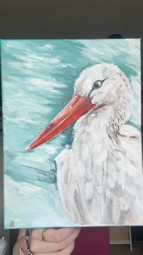 Artist's Steady Hand: Acrylic Bird Painting Reveal