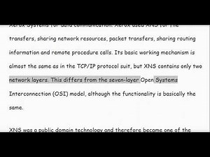 What is Xerox Network Systems XNS? Xerox Network
