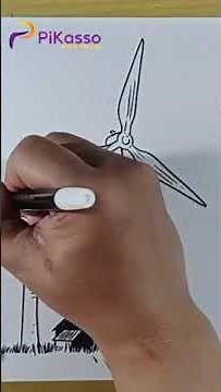 How to Draw a Wind Turbine Easy in Less Than One Minutes