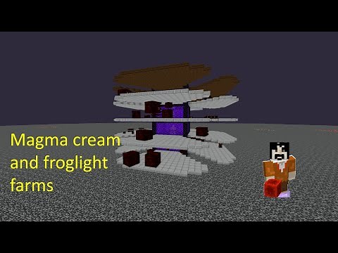 Magma cream and froglight farm, resource friendly and efficient (Minecraft Java Survival 1.19.1)