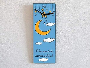 I love you to the moon and back - Wall Clock