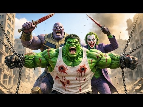 Hulk vs Thanos and joker fight full scene fan mad video
