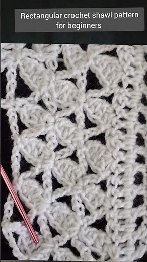 Easy knit/craft: Rectangular crochet shawl pattern for beginners#ytshorts#knitting #stylish
