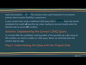 How to Perform Dynamic Queries in ASP.NET Core for Candidate Search Using LINQ 34 OR 75 Matching
