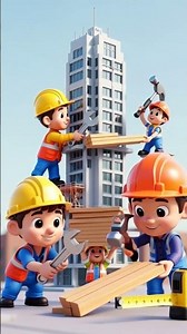 Builders giant Dream #CartoonArt#TinyWorkers#CreativeIllustration#3DCartoon#AIArt