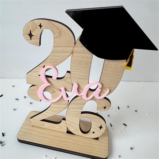 Personalized Graduation 2026 Party Centerpiece, Custom Graduation Table Decor, Senior Graduation Gift, Name Sign Graduation Table Sign - Etsy